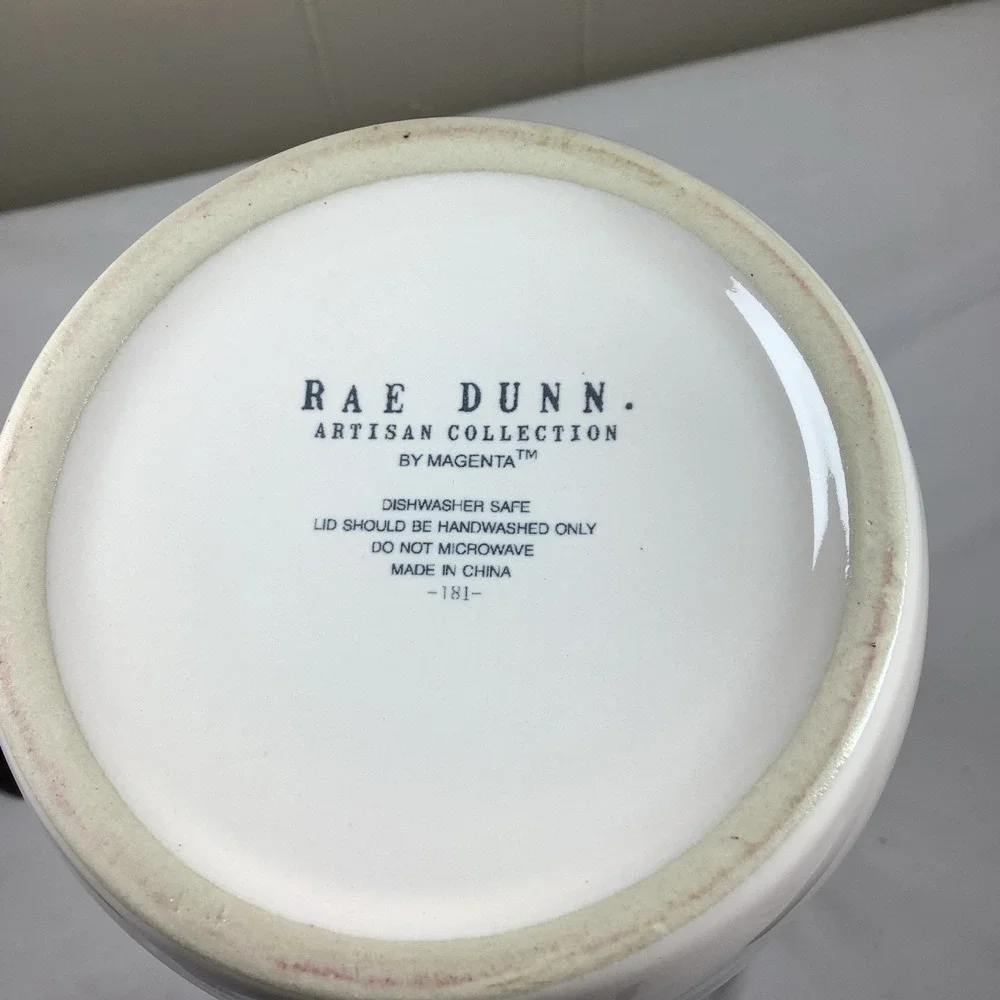 Rae Dunn Easter Bunny Canister Wood Lid Farmhouse‎ Kitchen Decor